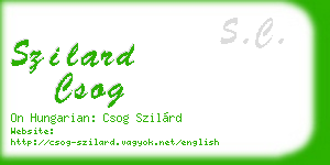 szilard csog business card