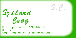 szilard csog business card